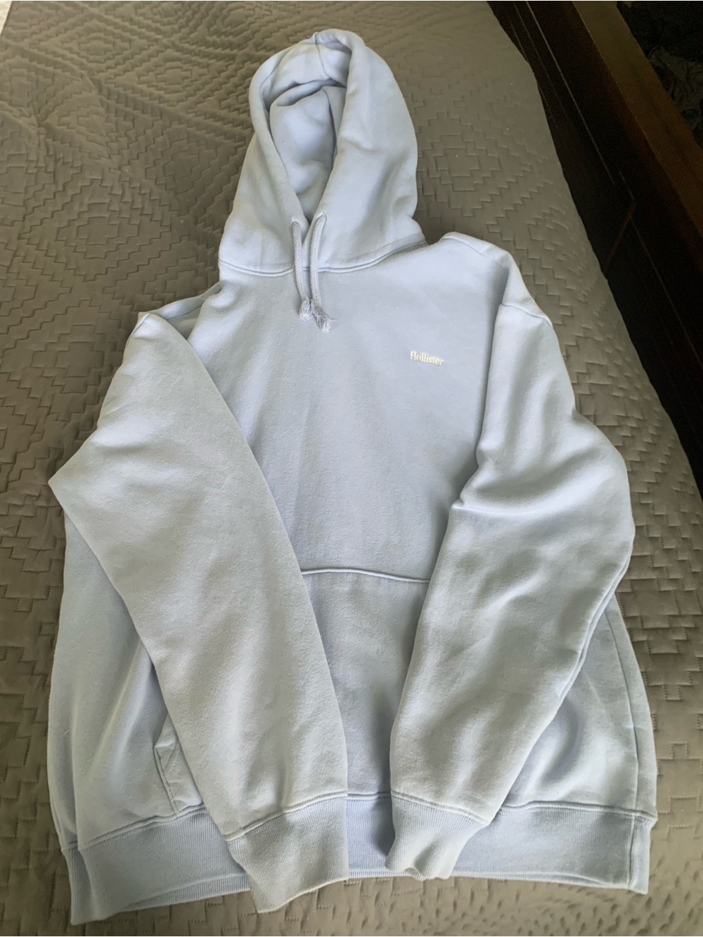 Hollister Light Blue Men's Pullover Hoodie